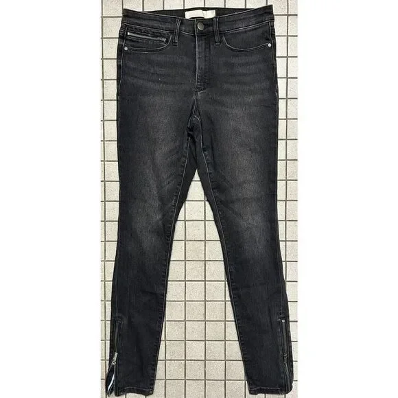 Athleta 486287 Women Sculptek Ultra Skinny Zip Jean Carbon Wash Jean sz